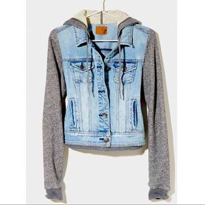 American Eagle Hooded Denim Jacket